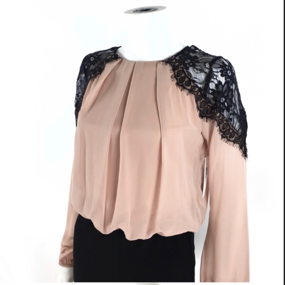Bisou Bisou Antique Rose Long-Sleeve Dress